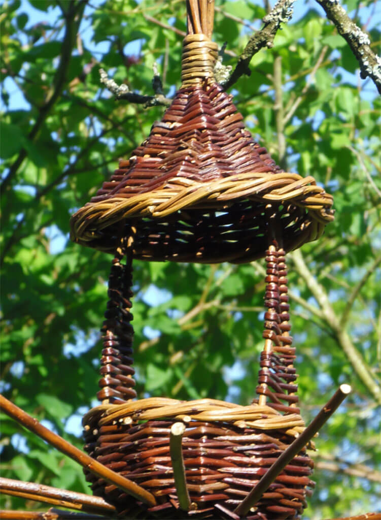 Mangeoire bicolore - Plume et Brin d'Osier